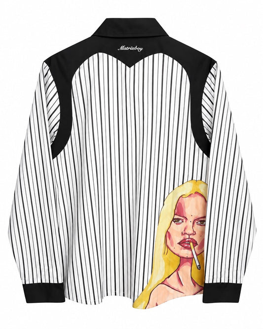 KATE MOSS PINSTRIPE SHIRT